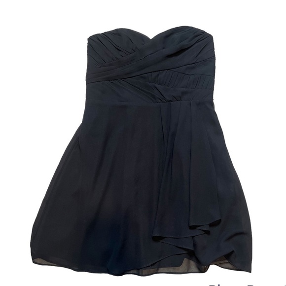 Express Women’s Ruched  Heart Tube Strapless Black Short Dress size 2 - Picture 1 of 5